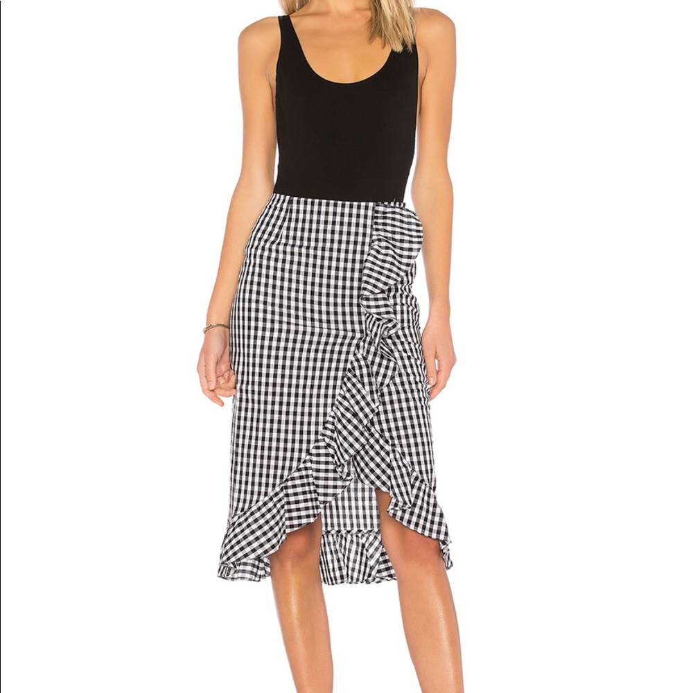 gingham “suffolk” revolve skirt